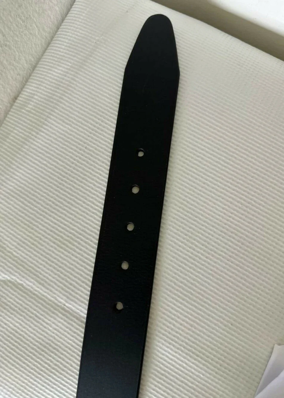 Paul Taylor Men's Black Leather Belt With Silver Tone Buckle